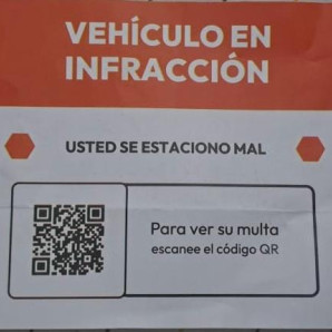 Aviso: vehículo en infracción