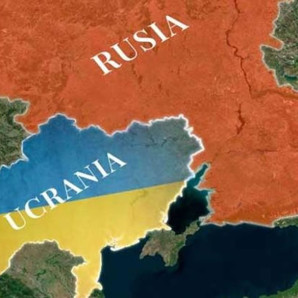 Imagen del mapa ruso-ucraniano.