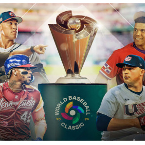 En la gráfica un grupo de los peloteros Todos Estrellas de las Grandes Ligas , todos ellos accionarán en el Clásico Mundial de Béisbol.