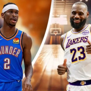 Shai Gilgeous Alexander y LeBron James son las figuras principales del Thunder y los Lakers respetivamentes.