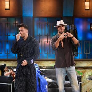 Prince Royce y Romeo Santos en "La Revuelta".