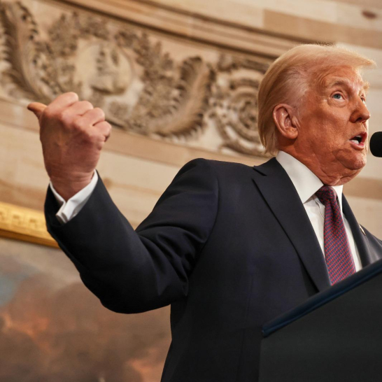 Donald Trump durante su discurso