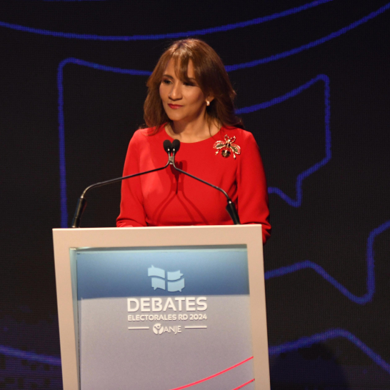 Zoraima Cuello durante el debate
