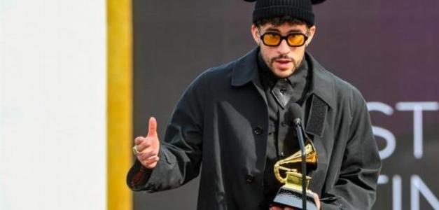Bad Bunny en los Premios Grammy 2021. Foto fuente externa.