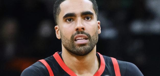 El alero de los Raptors de Toronto Jontay Porter, en foto del pasado mes de enero, en el juego ante los Bulls de Chicago.