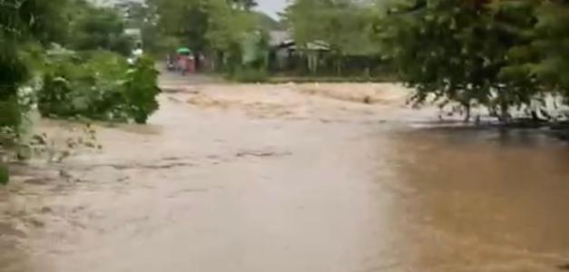 Inundación en Puerto Plata producto de las lluvias.