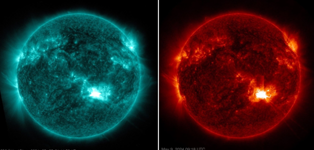 LLamaradas solares del 8 y 9 de mayo de 2024