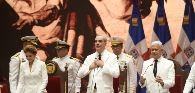 El presidente Luis Abinader en su discurso de juramentacion de su segundo mandato presidencial