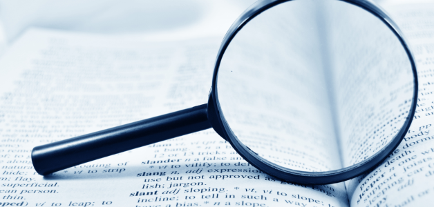 Diccionario y lupa