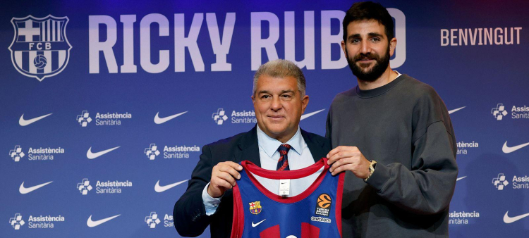 Ricky Rubio estará con el equipo de Barcelona por el resto de la temporada.