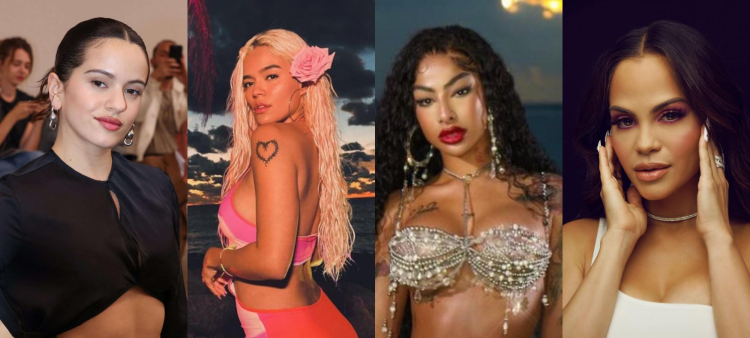 Rosalía, Karol G, Yailin, Natti Natasha, Techy Fatule, Sarodj, Becky G y Kali Uchis.