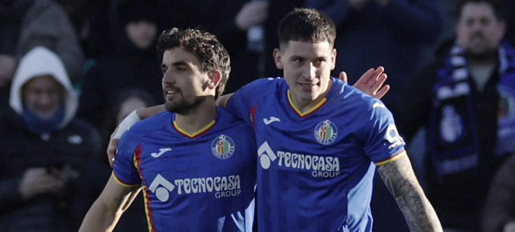 Mauro Arambarri y Martín Satriano, ambos de Uruguay, héroes del triunfo de Getafe.