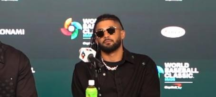 Juan Soto junto a Fernando Tatis Jr. pospartido del Clásico Mundial de Béisbol 2026 en la ciudad de Miami, Estados Unidos.