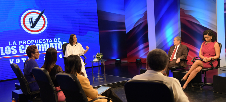 La candidata presidencial del Partido Opción Democrática, Virginia Antares, participó en "La propuesta de los candidatos", del Grupo de Comunicaciones Corripio.