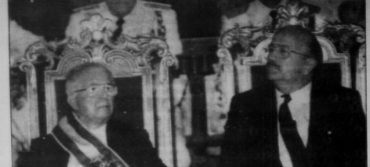 El presidente Joaquín Balaguer junto al vicepresidente, Carlos MoralesTroncoso.