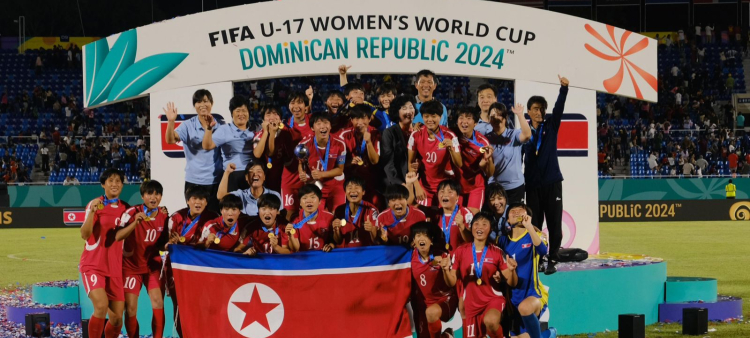 Las norcoreanas celebran luego de ganar el Mundial de Fútbol Femenino Sub-17.