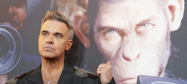 Robbie Williams posa para los fotógrafos