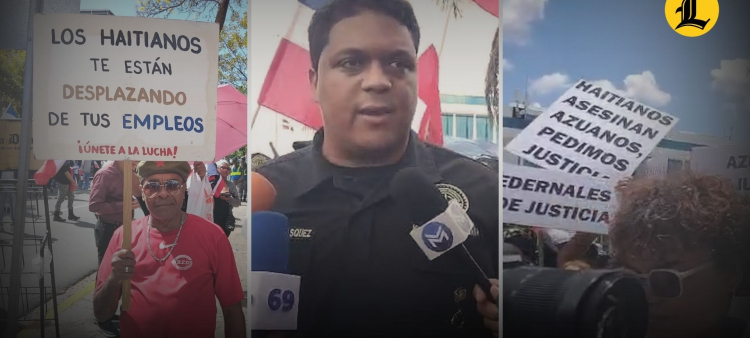 Los manifestantes caminaban con pancartas tituladas: "Fuera la ONU", "no más parturientas haitianas", entre otras frases.<br /><br />https://listindiario.com/la-republica/ciudad/20250424/antigua-orden-dominicana-marcha-presencia-ilegal-haitianos_855050.html