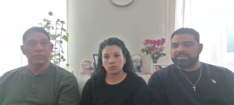 La familia de Sheila, fallecida por una contusión en la cabeza, quedó destrozada.