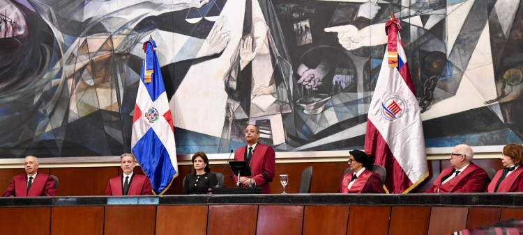 El presidente del TC, Napoleón Estévez, no incluyó en su discurso de rendición de cuentas una reacción a este tema de alto valor para el país.