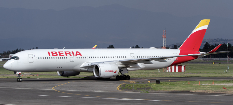 Avión de la aerolínea española, Iberia.