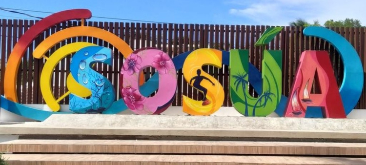 Letrero de la entrada del municipio de Sosúa