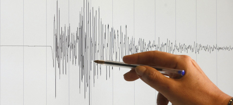 Imagen de archivo del gráfico de un terremoto.