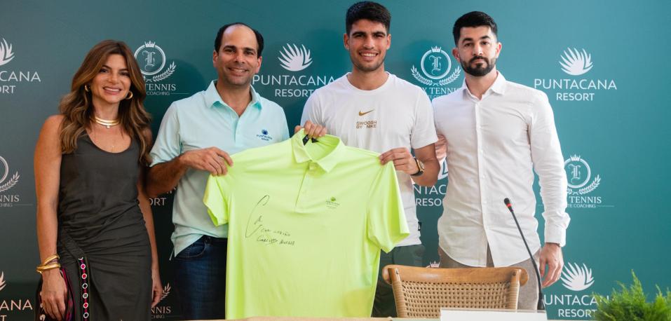 Paola Rainieri, Frank Elías Rainieri, Carlos Alcaraz y Joan Soler