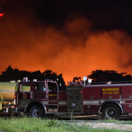 Depósito de basura se incendia en los alrededores de la Base Aérea de San Isidro
