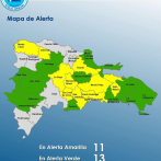 COE eleva niveles de alerta por vaguada: 11 provincias y el Distrito Nacional pasan a amarilla