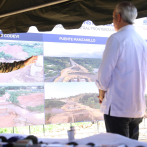 Abinader supervisa avance del muro fronterizo en Dajabón