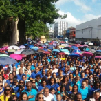ADP ponderará un paro nacional; profesores del Gran Santo Domingo protestan en parque Independencia