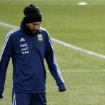 Messi entrena con Argentina en el centro del Real Madrid