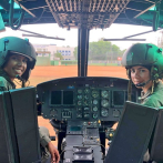 Un helicóptero militar dominicano es pilotado por dos mujeres por primera vez