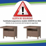 Pro Consumidor advierte sobre riesgos de cambiadores de bebés de Ikea