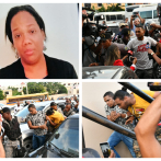 Nueve personas, incluida una mujer, llegan a la fiscalía de Santo Domingo para conocerles medida de coerción