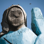 Una estatua de Melania Trump divide a su pueblo natal en Eslovenia
