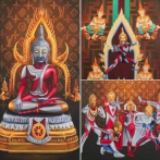 Budas con cuerpo del superhéroe Ultraman desatan la polémica en Tailandia