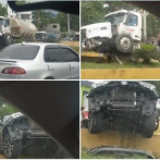 Aparatoso accidente múltiple en Piedra Blanca involucra a dos patanas y seis autos