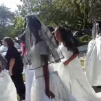 EN VIVO: Marcha de las novias contra la no violencia a la mujer en la Universidad Autónoma de Santo Domingo