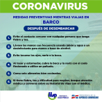Recomendaciones para evitar coronavirus antes, durante y después de viajar en barco