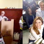 Hipólito Mejía y su hija Carolina votaron con optimismo en el Archivo General de la Nación