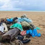 Cubrebocas terminan como basura en playas de todo el mundo