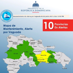 COE aumenta a 10 las provincias en alerta; Gran Santo Domingo está en alerta amarilla