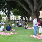 Así se vio la tarde de pícnic desde los jardines del Palacio Nacional