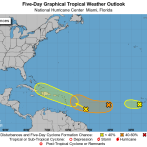 Centro de Huracanes prevé lluvias y tormentas eléctricas alcancen al Caribe la próxima semana