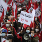 Marchan en Lima contra el gobierno de Pedro Castillo
