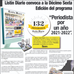 Listín Diario convoca a décimo sexta versión del programa “Periodista por un año 2021-2022