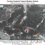 Onamet da seguimiento al huracán Sam categoría 4; para hoy habrá lluvia y calor