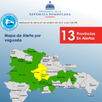 Vaguada provocará aguaceros en 13 provincias